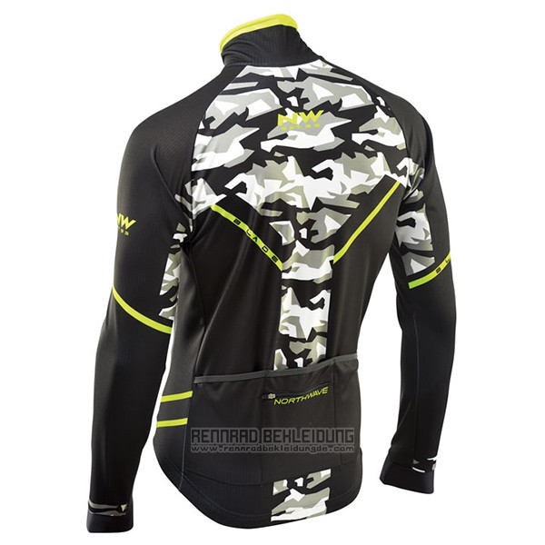 2017 Fahrradbekleidung Northwave Ml Shwarz und Tarnung Trikot Langarm und Tragerhose
