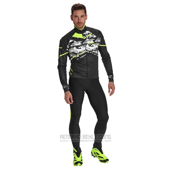 2017 Fahrradbekleidung Northwave Ml Shwarz und Tarnung Trikot Langarm und Tragerhose