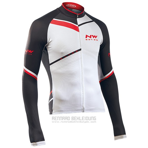 2017 Fahrradbekleidung Northwave Ml Shwarz und Wei Trikot Langarm und Tragerhose