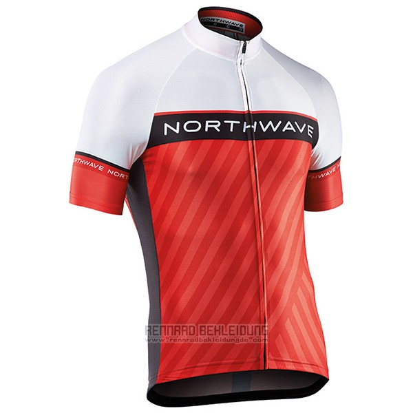 2017 Fahrradbekleidung Northwave Rot und Wei Trikot Kurzarm und Tragerhose