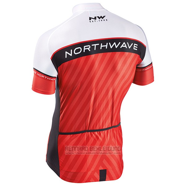 2017 Fahrradbekleidung Northwave Rot und Wei Trikot Kurzarm und Tragerhose