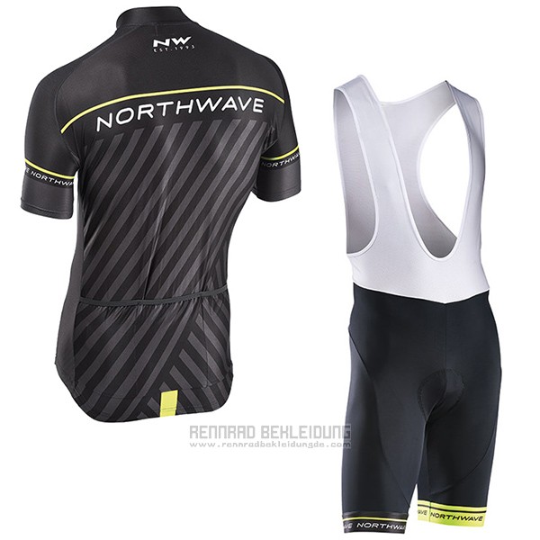 2017 Fahrradbekleidung Northwave Shwarz und Grun Trikot Kurzarm und Tragerhose - zum Schließen ins Bild klicken