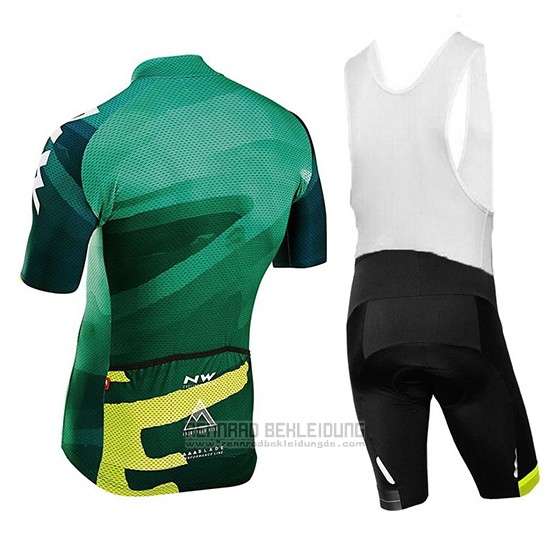 2018 Fahrradbekleidung Northwave Blade Grun Trikot Kurzarm und Tragerhose