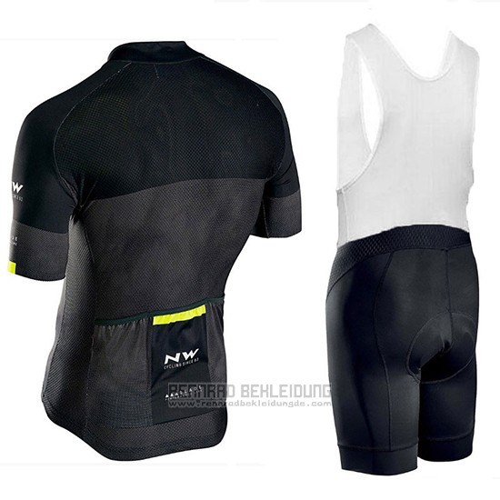 2018 Fahrradbekleidung Northwave Blade Shwarz Trikot Kurzarm und Tragerhose