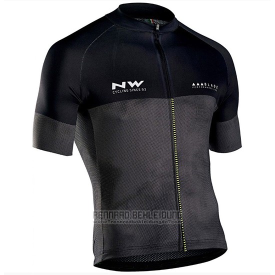 2018 Fahrradbekleidung Northwave Blade Shwarz Trikot Kurzarm und Tragerhose