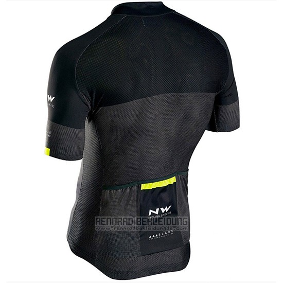 2018 Fahrradbekleidung Northwave Blade Shwarz Trikot Kurzarm und Tragerhose - zum Schließen ins Bild klicken