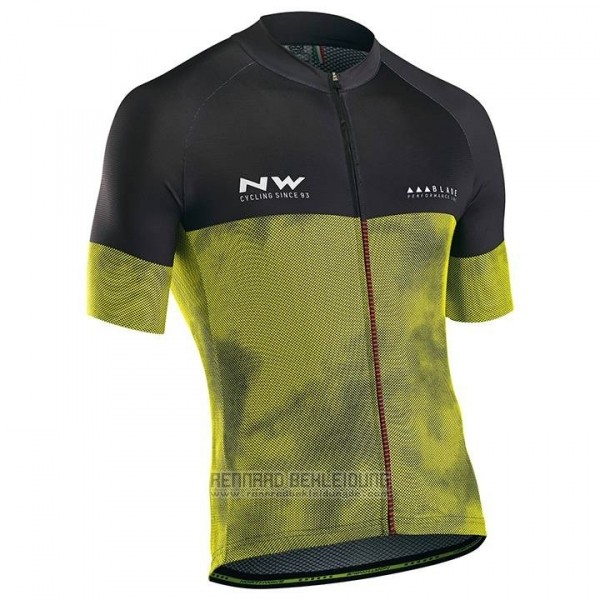 2018 Fahrradbekleidung Northwave Shwarz Gelb Trikot Kurzarm Tragerhose - zum Schließen ins Bild klicken