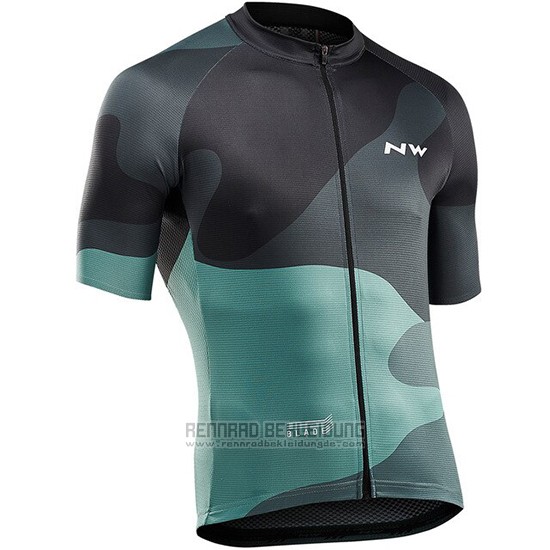 2019 Fahrradbekleidung Northwave Grun Trikot Kurzarm und Tragerhose - zum Schließen ins Bild klicken