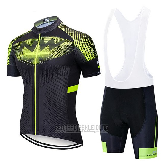 2019 Fahrradbekleidung Northwave Shwarz Grun Trikot Kurzarm und Tragerhose