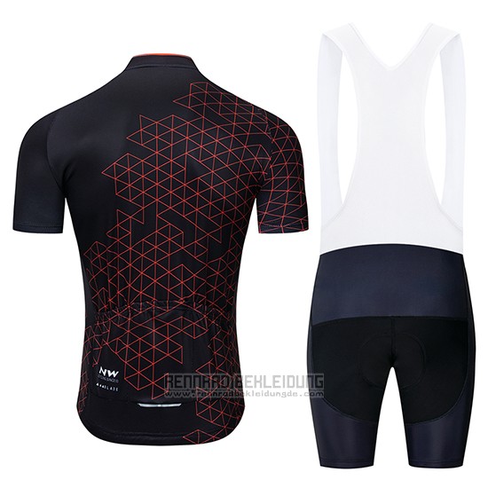 2019 Fahrradbekleidung Northwave Shwarz Rot Trikot Kurzarm und Tragerhose