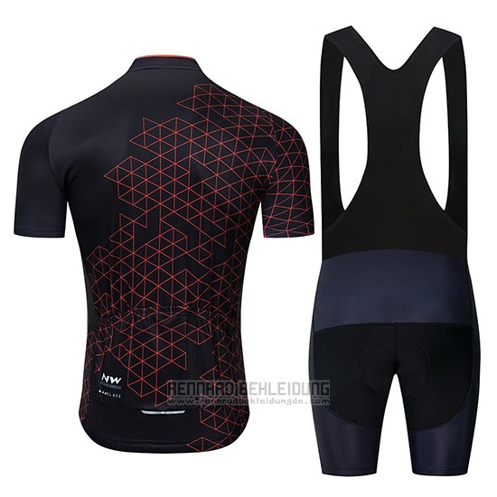 2019 Fahrradbekleidung Northwave Shwarz Rot Trikot Kurzarm und Tragerhose