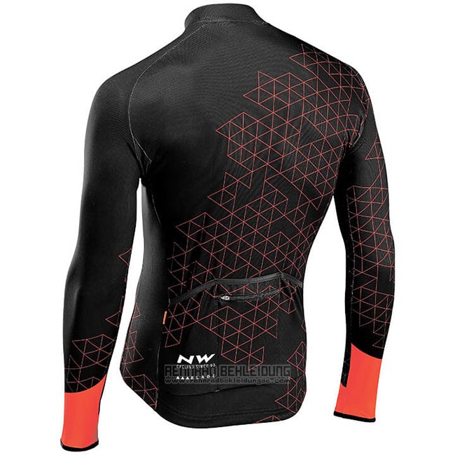 Fahrradbekleidung Northwave Rot Shwarz Trikot Langarm und Tragerhose