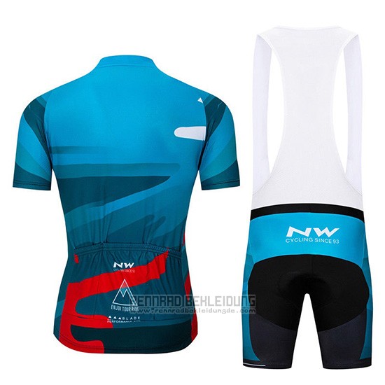2019 Fahrradbekleidung Northwave Blau Rot Trikot Kurzarm und Overall - zum Schließen ins Bild klicken