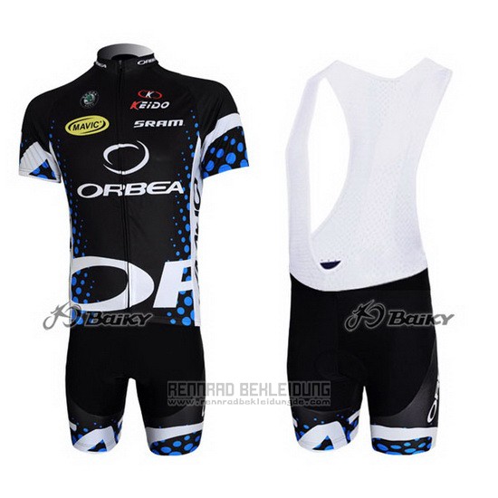 2013 Fahrradbekleidung Orbea Shwarz Trikot Kurzarm und Tragerhose