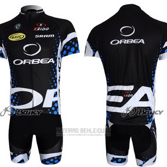 2013 Fahrradbekleidung Orbea Shwarz Trikot Kurzarm und Tragerhose