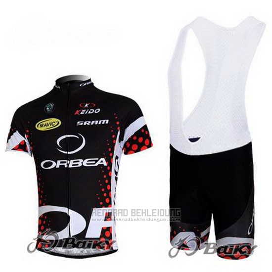 2013 Fahrradbekleidung Orbea Shwarz und Rot Trikot Kurzarm und Tragerhose