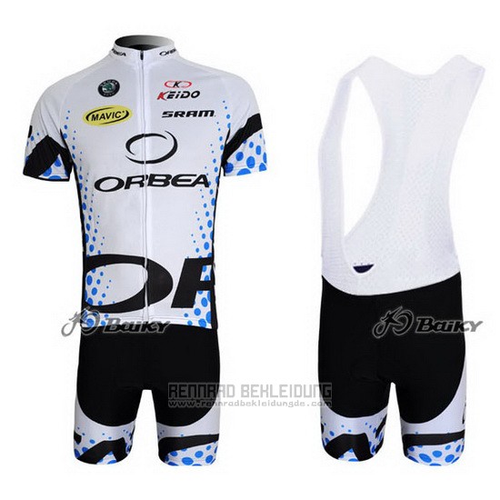 2013 Fahrradbekleidung Orbea Shwarz und Wei Trikot Kurzarm und Tragerhose