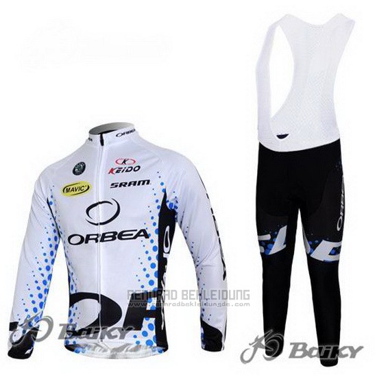 2013 Fahrradbekleidung Orbea Shwarz und Wei Trikot Langarm und Tragerhose