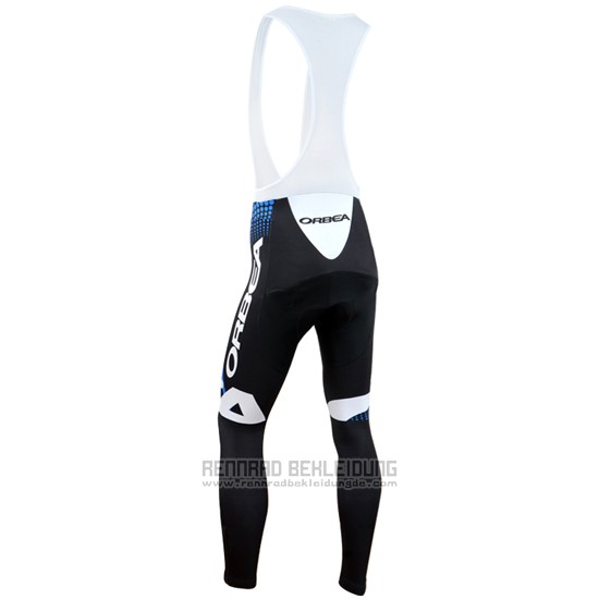 2014 Fahrradbekleidung Orbea Shwarz und Blau Trikot Langarm und Tragerhose