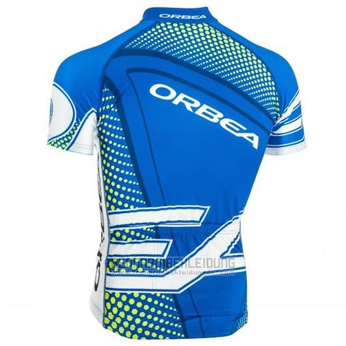 2015 Fahrradbekleidung Orbea Azurblau und Shwarz Trikot Kurzarm und Tragerhose