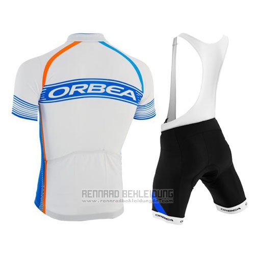 2015 Fahrradbekleidung Orbea Azurblau und Wei Trikot Kurzarm und Tragerhose