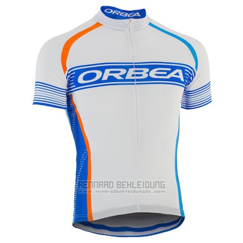 2015 Fahrradbekleidung Orbea Azurblau und Wei Trikot Kurzarm und Tragerhose - zum Schließen ins Bild klicken