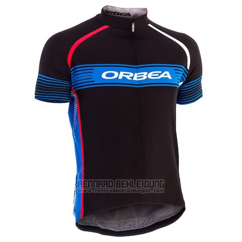 2015 Fahrradbekleidung Orbea Shwarz und Azurblau Trikot Kurzarm und Tragerhose - zum Schließen ins Bild klicken