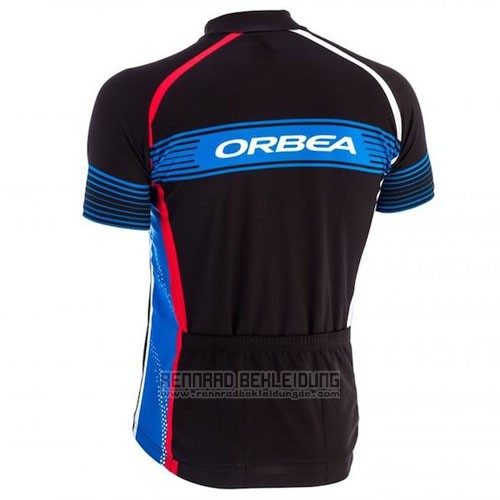 2015 Fahrradbekleidung Orbea Shwarz und Azurblau Trikot Kurzarm und Tragerhose