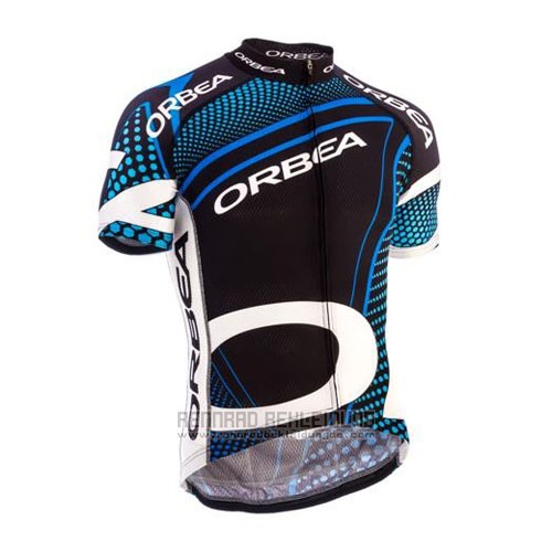2015 Fahrradbekleidung Orbea Shwarz und Blau Trikot Kurzarm und Tragerhose