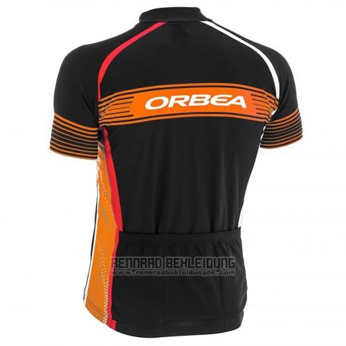 2015 Fahrradbekleidung Orbea Shwarz und Orange Trikot Kurzarm und Tragerhose