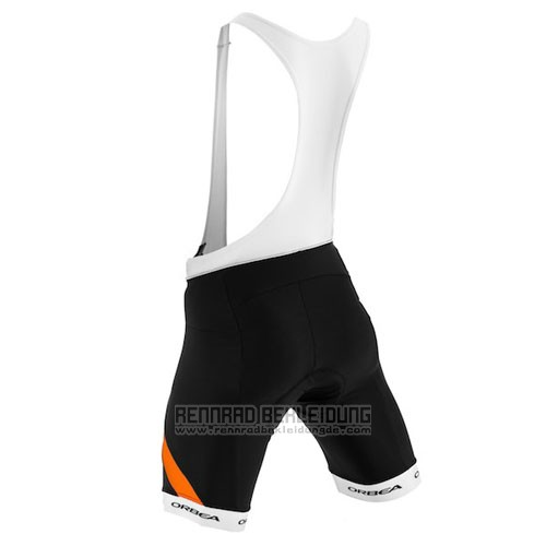 2015 Fahrradbekleidung Orbea Shwarz und Orange Trikot Kurzarm und Tragerhose