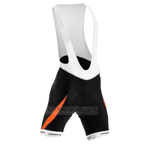 2015 Fahrradbekleidung Orbea Shwarz und Orange Trikot Kurzarm und Tragerhose