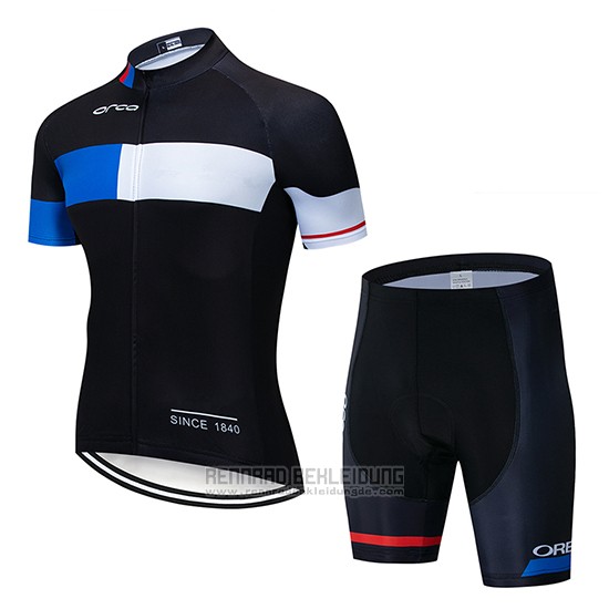 2019 Fahrradbekleidung Orbea Shwarz Blau Wei Trikot Kurzarm und Overall