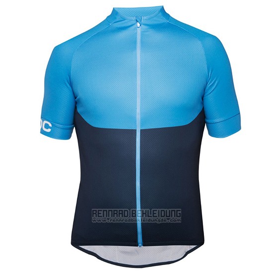 2018 Fahrradbekleidung POC Essential XC Blau und Shwarz Trikot Kurzarm und Tragerhose