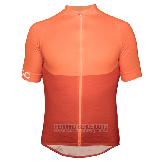 2018 Fahrradbekleidung POC Orange Trikot Kurzarm und Tragerhose