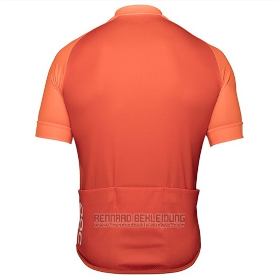 2018 Fahrradbekleidung POC Orange Trikot Kurzarm und Tragerhose