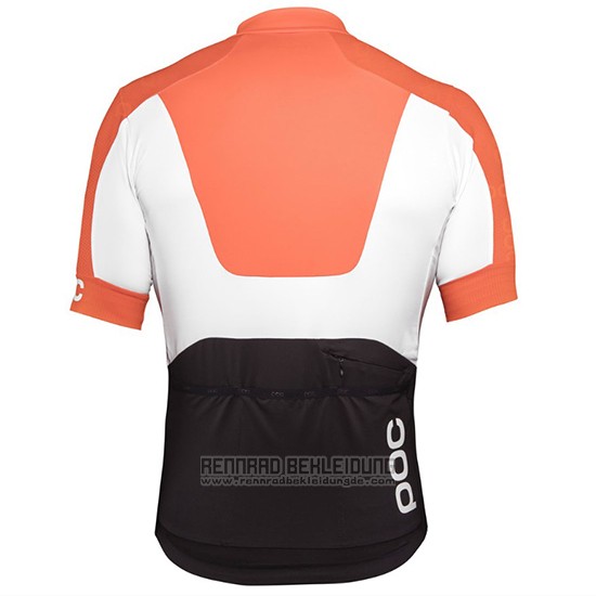 2018 Fahrradbekleidung POC Orange und Wei Trikot Kurzarm und Tragerhose