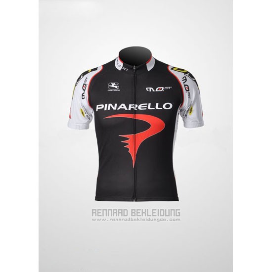2010 Fahrradbekleidung Pinarello Shwarz und Rot Trikot Kurzarm und Tragerhose