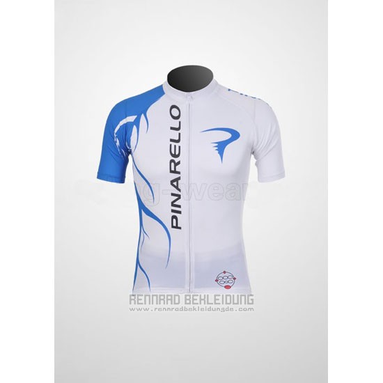 2011 Fahrradbekleidung Pinarello Azurblau und Wei Trikot Kurzarm und Tragerhose