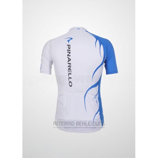 2011 Fahrradbekleidung Pinarello Azurblau und Wei Trikot Kurzarm und Tragerhose