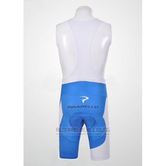 2011 Fahrradbekleidung Pinarello Azurblau und Wei Trikot Kurzarm und Tragerhose