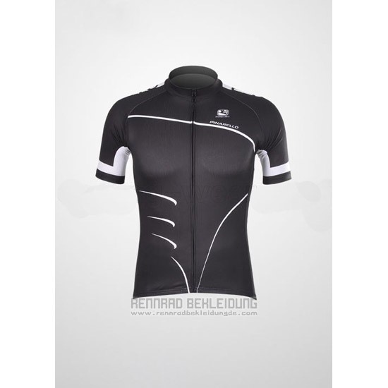 2012 Fahrradbekleidung Pinarello Shwarz und Wei Trikot Kurzarm und Tragerhose