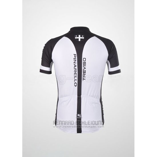 2012 Fahrradbekleidung Pinarello Shwarz und Wei Trikot Kurzarm und Tragerhose