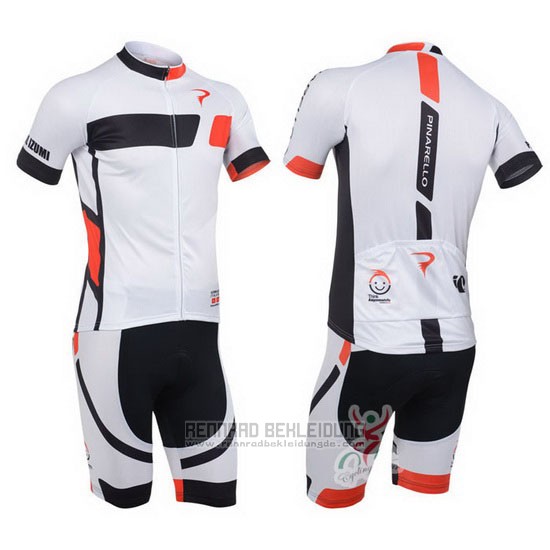 2013 Fahrradbekleidung Pinarello Shwarz und Wei Trikot Kurzarm und Tragerhose