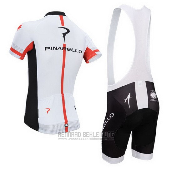 2014 Fahrradbekleidung Pinarello Shwarz und Wei Trikot Kurzarm und Tragerhose