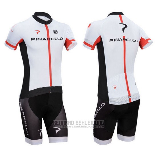 2014 Fahrradbekleidung Pinarello Shwarz und Wei Trikot Kurzarm und Tragerhose