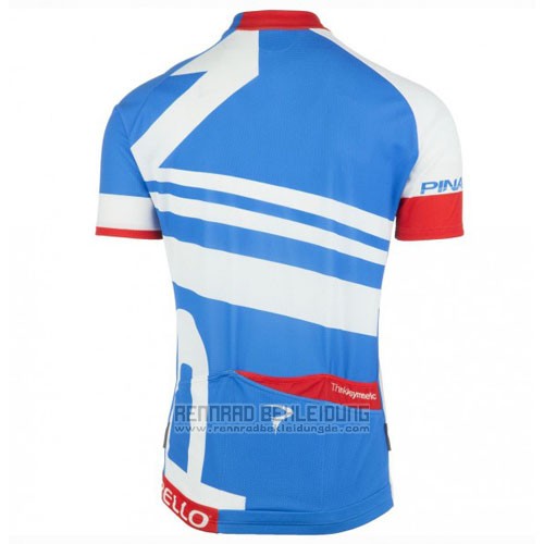 2016 Fahrradbekleidung Pinarello Blau und Wei Trikot Kurzarm und Tragerhose