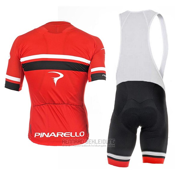 2017 Fahrradbekleidung Pinarello Rot Trikot Kurzarm und Tragerhose