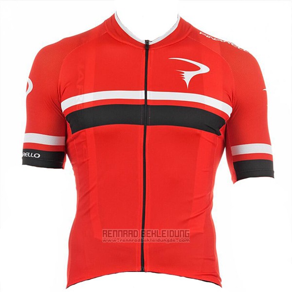 2017 Fahrradbekleidung Pinarello Rot Trikot Kurzarm und Tragerhose