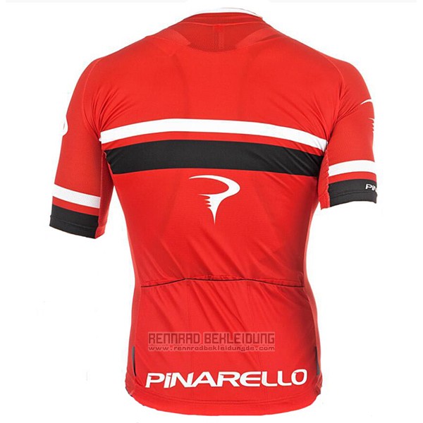 2017 Fahrradbekleidung Pinarello Rot Trikot Kurzarm und Tragerhose